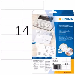 HERMA 4442, Blanc, Papier, Mat, Allemagne, 10,5 cm, 4,2 cm