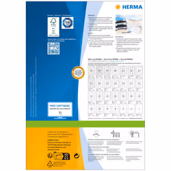 HERMA 4451 étiquette auto-collante Rectangle Permanent Blanc 2100 pièce(s)