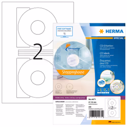 HERMA 4471, Blanc, Cercle, Permanent, Papier, Mat, Laser/a jet d'encre