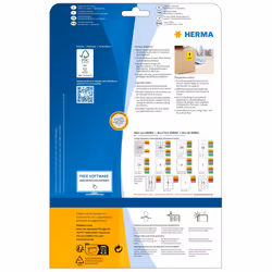 HERMA 4496 étiquette auto-collante Rectangle aux angles arrondis Amovible Jaune 40 pièce(s)