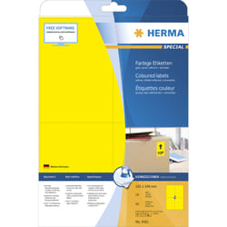 HERMA 4561 étiquette auto-collante Rectangle Jaune 80 pièce(s)