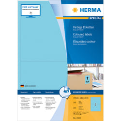 HERMA 4568 étiquette auto-collante Rectangle Bleu 200 pièce(s)
