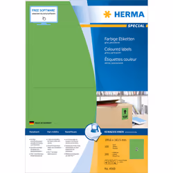 HERMA 4569, Vert, Rectangle, A4, Universel, Mat, Laser/a jet d'encre