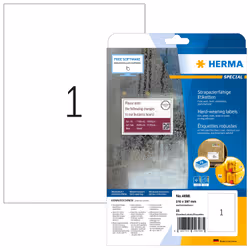 HERMA 4698, Blanc, Imprimante d'étiquette adhésive, A4, Laser, Permanent, Mat