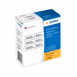 HERMA 4800, Noir, Blanc, Papier, Allemagne, 10 mm, 22 mm, 3000 pièce(s)