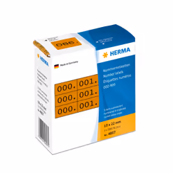 HERMA 4807, Noir, Marron, Papier, Allemagne, 10 mm, 22 mm, 3000 pièce(s)