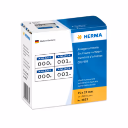 HERMA 4833, Bleu, Blanc, Allemagne, 15 mm, 22 mm, 1000 pièce(s)