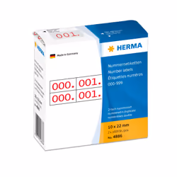 HERMA 4886, Rouge, Blanc, Papier, Allemagne, 10 mm, 22 mm, 2000 pièce(s)