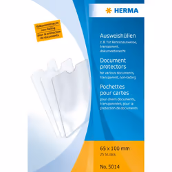 HERMA 5014 Étui pour cartes Transparent Polypropylène (PP)