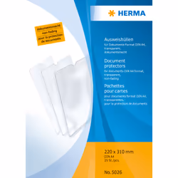 HERMA 5026, A4, Polypropylène (PP), Transparent, 220 mm, 10 mm