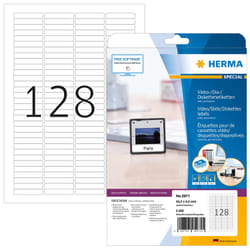 HERMA 5071 étiquette auto-collante Rectangle aux angles arrondis Permanent Blanc 3200 pièce(s)
