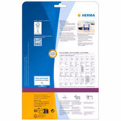 HERMA 5087 étiquette auto-collante Rectangle aux angles arrondis Permanent Blanc 375 pièce(s) - Vue supplémentaire 2