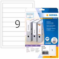 HERMA 5122, Blanc, Imprimante d'étiquette non-adhésive, A4, Carton, Laser/a jet d'encre, Rectangle