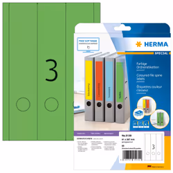 HERMA 5139, Vert, Rectangle aux angles arrondis, Permanent, Papier, Mat, Laser/a jet d'encre