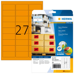 HERMA 5141 étiquette auto-collante Rectangle aux angles arrondis Permanent Orange 540 pièce(s)