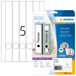 HERMA 5158 étiquette auto-collante Rectangle aux angles arrondis Permanent Blanc 125 pièce(s)