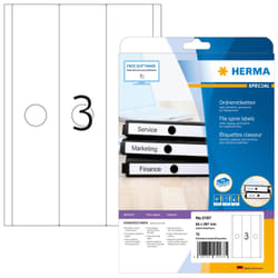 HERMA 5167 étiquette auto-collante Rectangle aux angles arrondis Permanent Blanc 75 pièce(s)