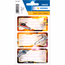 HERMA 5589, Multicolore, Rectangle, Permanent, Papier, 9 pièce(s), 3 pièce(s)