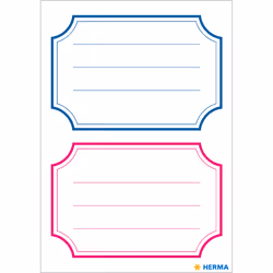 HERMA 5781 étiquette auto-collante Rectangle Permanent Bleu, Rose, Blanc 12 pièce(s)