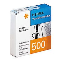 HERMA Reinforcement rings self-adhesive ø 12 transparent 500 pcs. étiquette auto-collante 500 pièce(s)