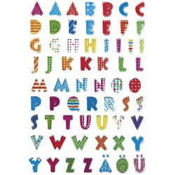Autocollant - HERMA - MAGIC alphabet - Impression Stone - 62 autocollants - Décoration murale
