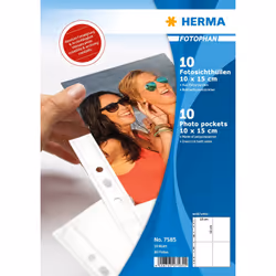 HERMA 7585, 100 x 150 mm, Transparent, Blanc, Polypropylène (PP), Portrait, 230 mm, 310 mm
