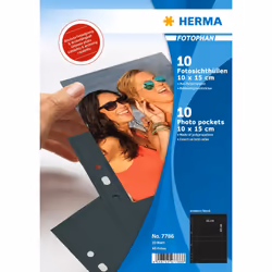 HERMA 7786, 100 x 150 mm, Noir, Transparent, Polypropylène (PP), Portrait, 230 mm, 310 mm