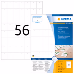 HERMA 8044, Blanc, Rectangle, Papier, Allemagne, Laser/a jet d'encre, 3 cm