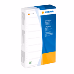 HERMA Étiquettes en continu 147.32x99.2 mm, 1 rangée, blanches, perforées, papier mat, 1000 pcs, Blanc, Imprimante d'étiquett ...