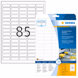 HERMA 8337, Blanc, Imprimante d'étiquette adhésive, A4, Laser, Permanent, Mat