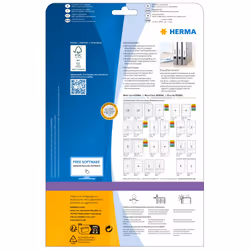 HERMA 8621 étiquette auto-collante Rectangle aux angles arrondis Permanent Blanc 40 pièce(s)