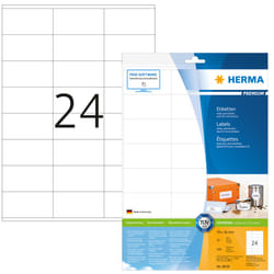 HERMA 8638 étiquette auto-collante Rectangle Permanent Blanc 240 pièce(s)