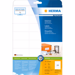 HERMA 8638 étiquette auto-collante Rectangle Permanent Blanc 240 pièce(s) - Vue supplémentaire 6