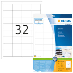 HERMA 8643 étiquette auto-collante Rectangle Permanent Blanc 320 pièce(s)