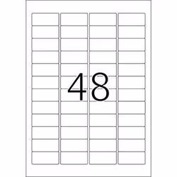 HERMA 8864, Blanc, Rectangle aux angles arrondis, Permanent, Papier, Mat, Jet d'encre