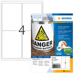 HERMA 9539 étiquette auto-collante Rectangle Blanc 160 pièce(s)