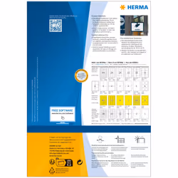 HERMA 9539 étiquette auto-collante Rectangle Blanc 160 pièce(s)
