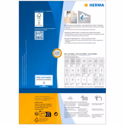 HERMA 10314 étiquette auto-collante Rectangle aux angles arrondis Amovible Blanc 200 pièce(s)
