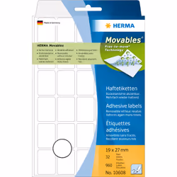 HERMA 10600, Blanc, 8 x 12 mm, Allemagne, 8 mm, 12 mm, 3840 pièce(s)