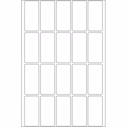 HERMA 10609 étiquette auto-collante Rectangle aux angles arrondis Blanc 640 pièce(s)