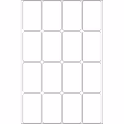 HERMA 10613 étiquette auto-collante Rectangle aux angles arrondis Blanc 512 pièce(s)