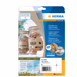 HERMA 10756, Marron, Rectangle, Permanent, 105 x 148 mm, A4, Papier