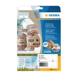 HERMA 10756 étiquette auto-collante Rectangle Permanent Marron 80 pièce(s)