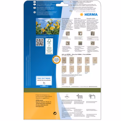 HERMA 10756 étiquette auto-collante Rectangle Permanent Marron 80 pièce(s)
