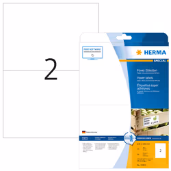 HERMA 10910, Blanc, Rectangle, Permanent, Papier, Mat, Laser/a jet d'encre