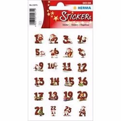 HERMA 15071, Papier, Rouge, Permanent, Noël, Garçon/Fille, 72 pièce(s)