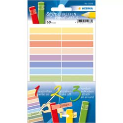 HERMA 15238 étiquette auto-collante Rectangle Permanent Multicolore 60 pièce(s)
