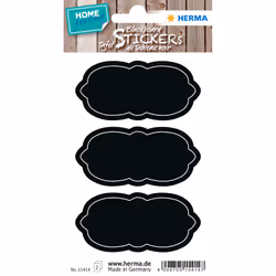 HERMA 15414, Noir, Permanent, Papier, 4 pièce(s), Ampoule