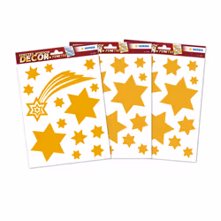 HERMA 15545, Or, Motif étoilé, Amovible, fenêtre, Noël, Garçon/Fille
