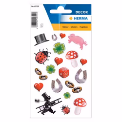 HERMA lucky symbols with glitter, 40 pièce(s), Multicolore
